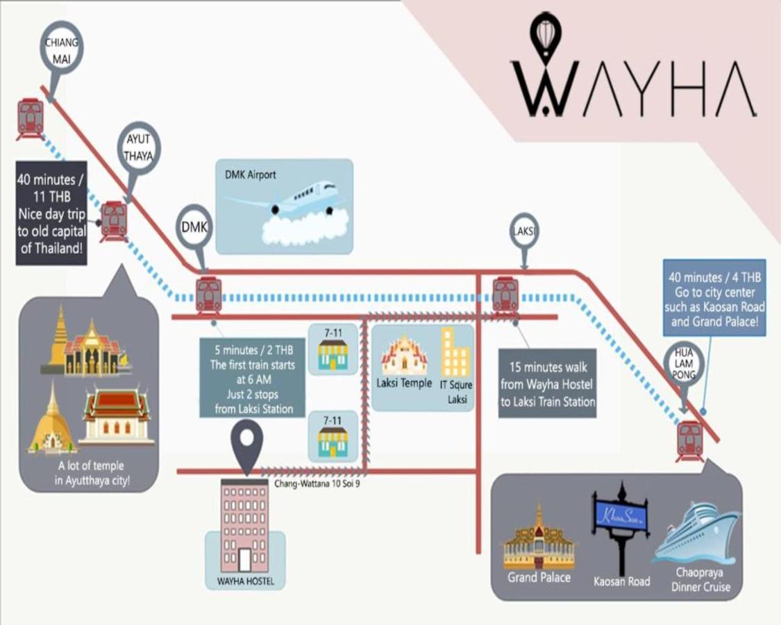 Wayha Hostel Don Mueang Airport Bangkok Exterior photo